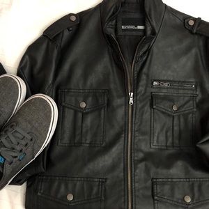 Black Motorcycle Jacket from Foreign Exchange
